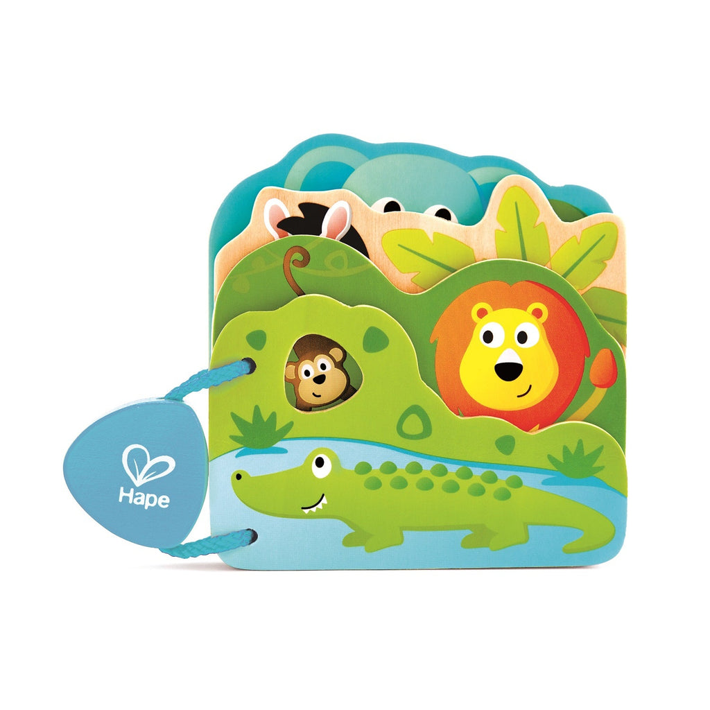 Hape Wooden Baby's Wild Animal Book