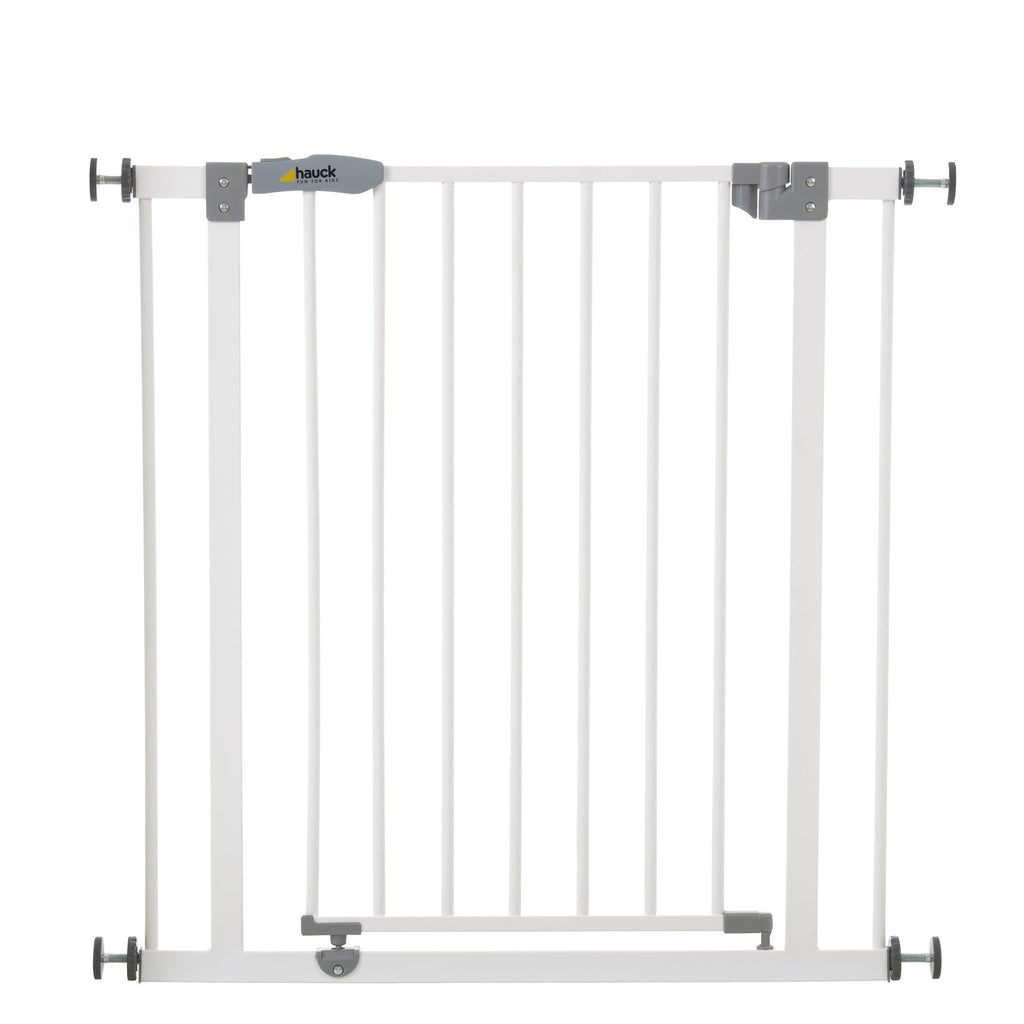 Hauck Open'n Stop Safety Gate | Pressure Fit | Extendable with Separate Extensions | Metal | White