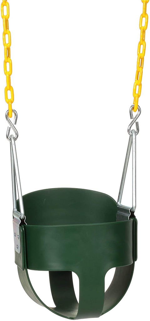 High Back Bucket Swing with Coated Metal Chain - Snug N' Play