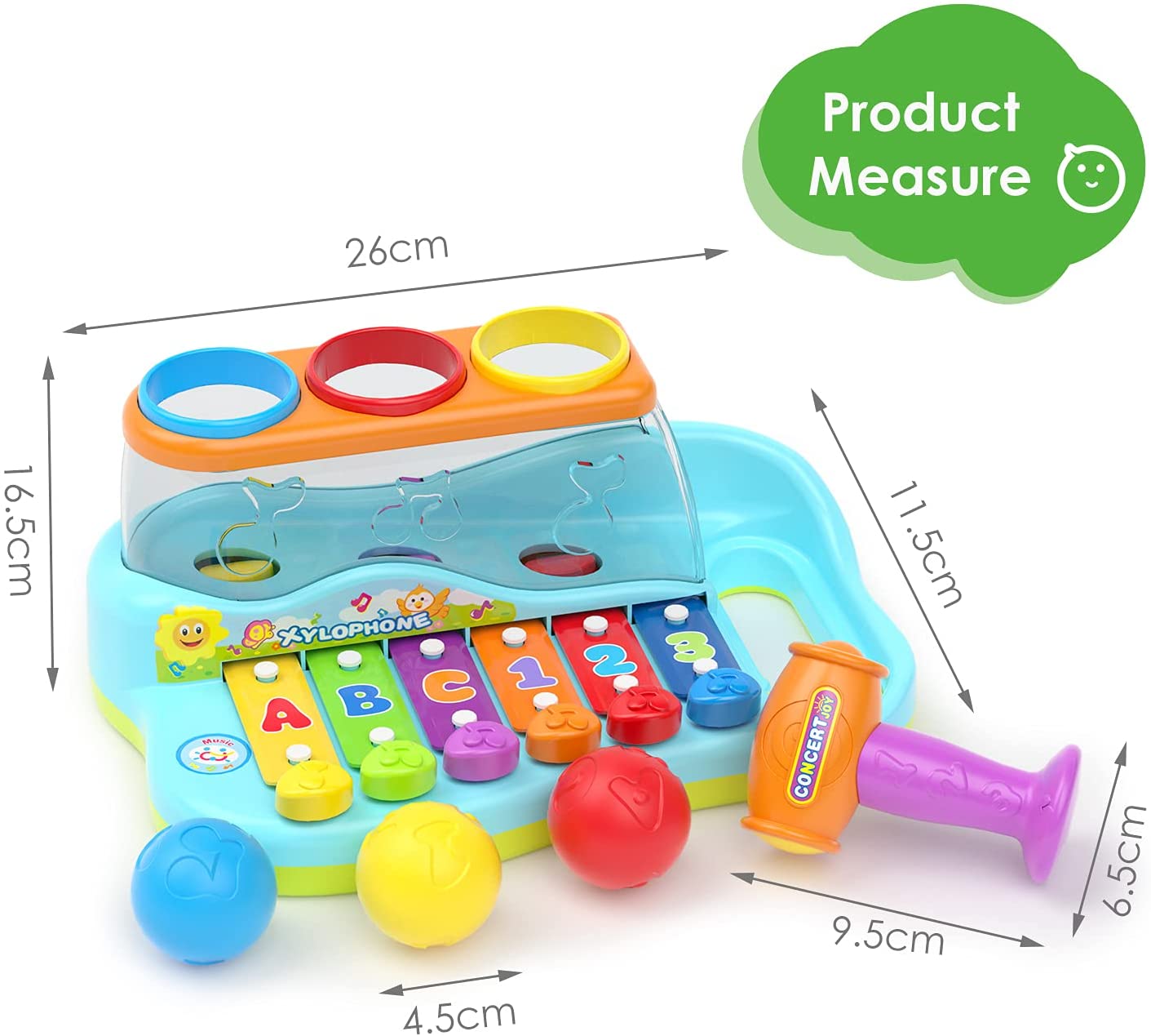 HOLA Xylophone Ball Popping Hammering Toy Online in Pakistan