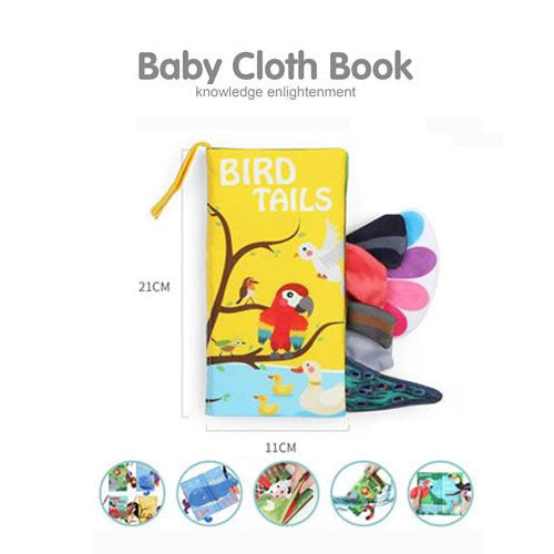 Learning Soft Book for Toddlers | Baby 3D Cloth Book | Bird Tails - Snug N' Play