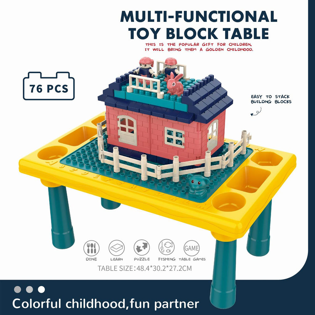 Multi Function Blocks Table - 76 Pieces - Snug N' Play