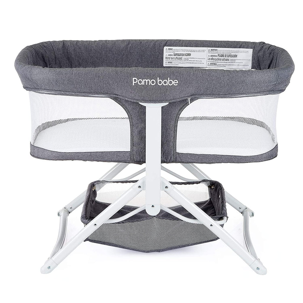 Pamo Babe 2in1 Bassinet Quick Foldable Travel Crib Portable Rocking Cradle Grey Online in Pakistan Snug N Play