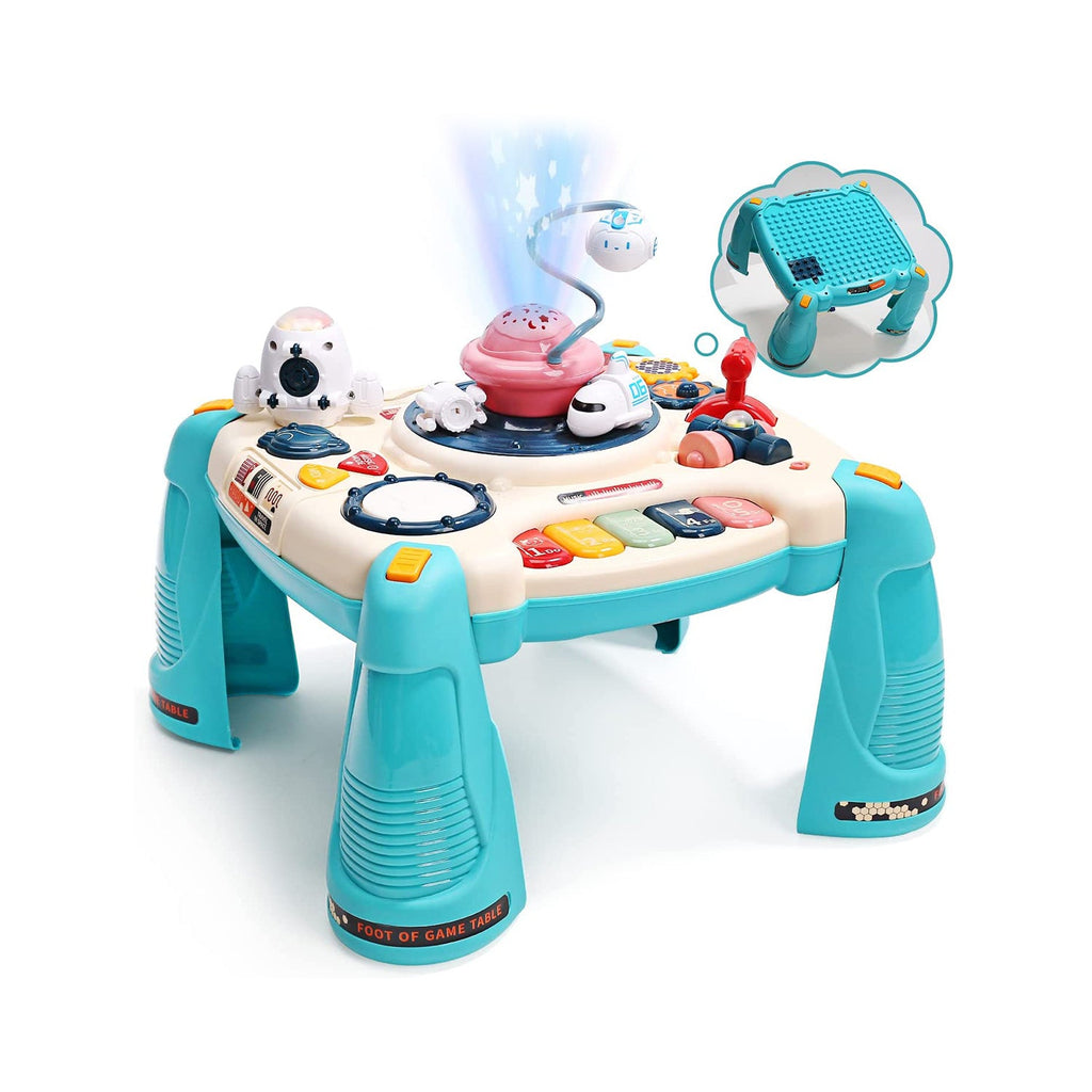 Spaceship 2-in-1 Multifunctional Baby Activity Educational Table & Building Block Table