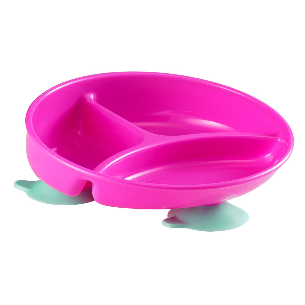 The First Years | Inside Scoop Suction Sectioned Plate | Pink - Snug N' Play