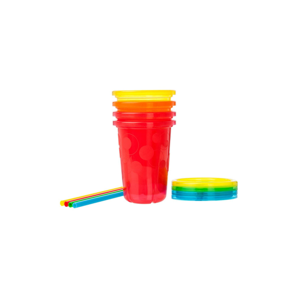 The First Years - Take And Toss 10 Oz. Baby Straw Cups (Pack of 4) - Snug N' Play