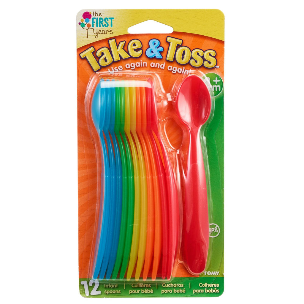 The First Years - Take & Toss Infant Spoons (Pack Of 12) - Snug N' Play